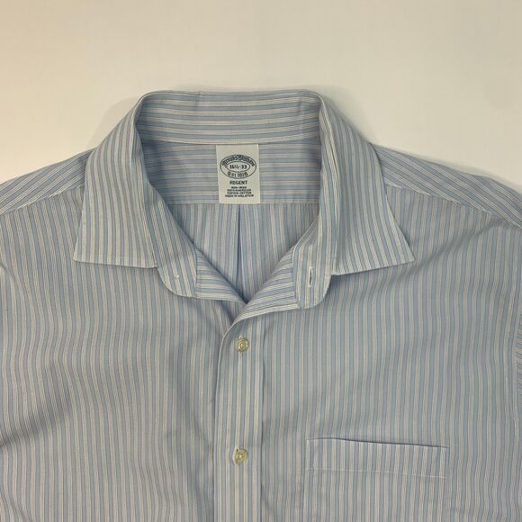 Brooks Brothers Regent Shirt Mens 16 1/2 Breeze Supima Cotton Non Iron Button Up - Picture 5 of 12